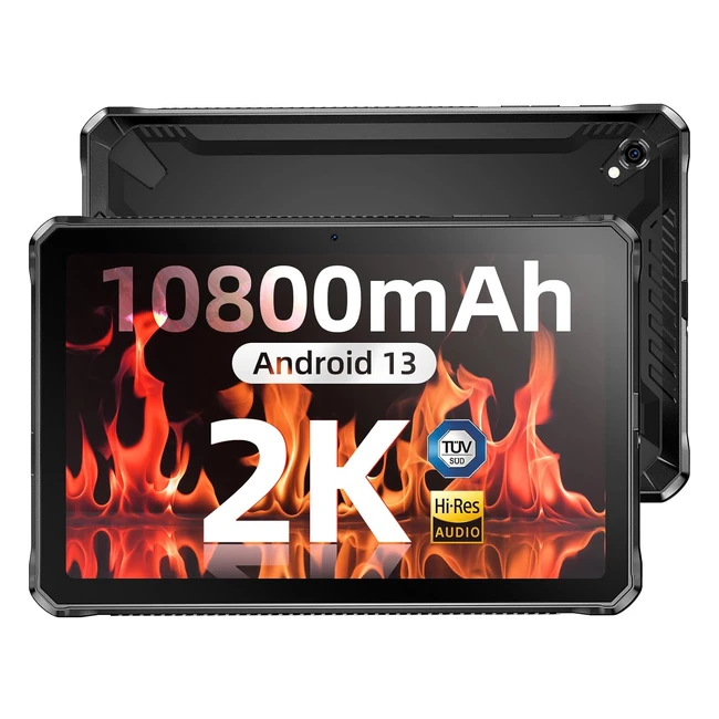 Tablette incassable Doogee R10 - 1036 pouces - 10800mAh - 2K - Android 13 - 15Go/128Go - Caméra 20MP/16MP - Helio G99