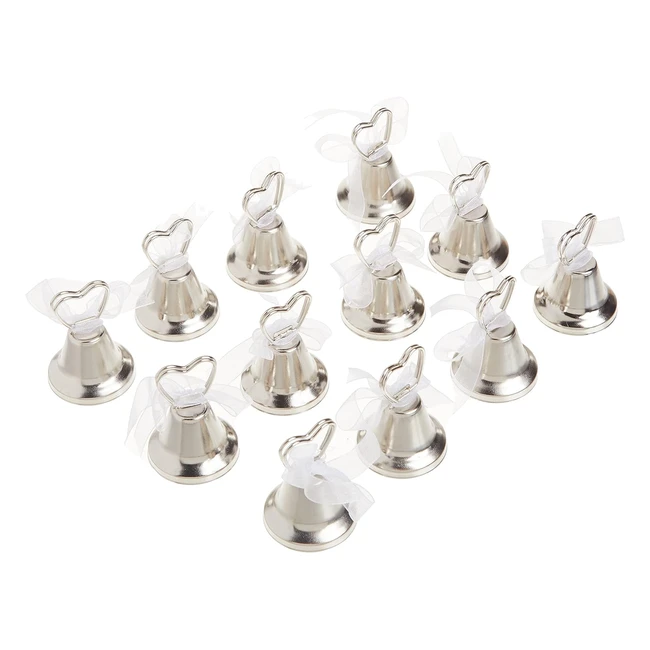 Campanella Matrimonio Dargento - Supporto Segnaposti - Unique Party 95234