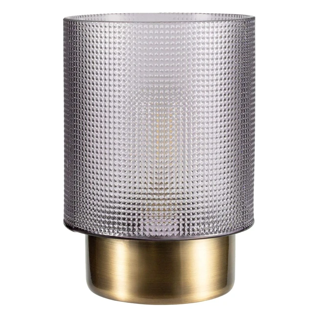 Lampe mobile poser Pauleen Pure Glamour 48133 - Verre fumé gris métal - Minuterie 6h - Sans câble - 0.8W