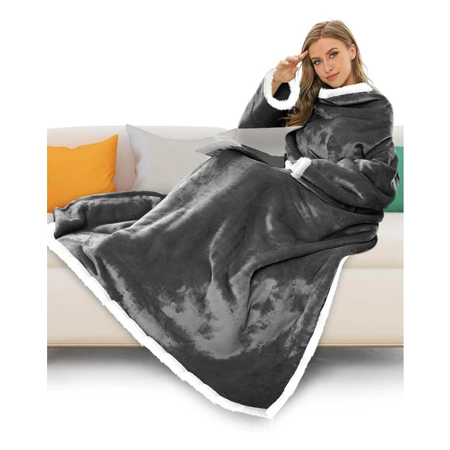 Batamanta Mujer Invierno Sudadera Gigante con Mangas y Bolsillos - Maxesla 175 x 130