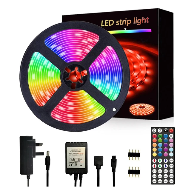 Segrass LED Strip Lights 5m5050 RGB | Color Changing Light for Room Decoration | Dimmer & Brightness Controls