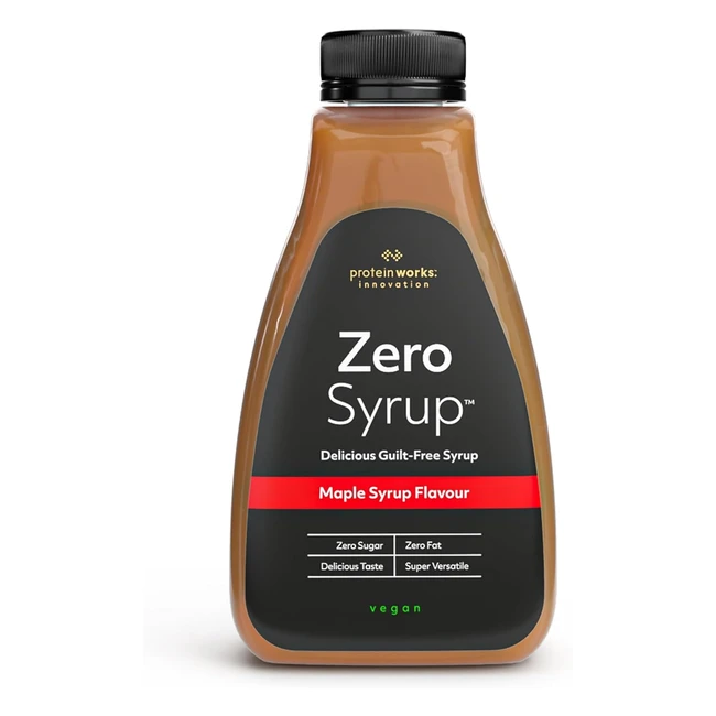 Protein Works Zero Syrups 425ml - Guilt-Free Maple Syrup Topping - Fat-Free, Sugar-Free, Vegan, Keto