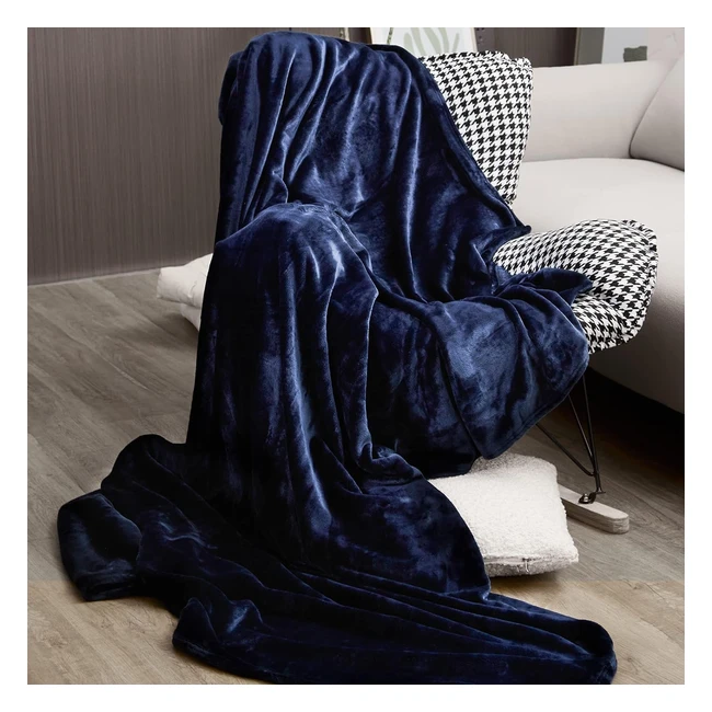 Coperta in pile Sweetnight 130x150cm - Morbida e di alta qualit - Blu