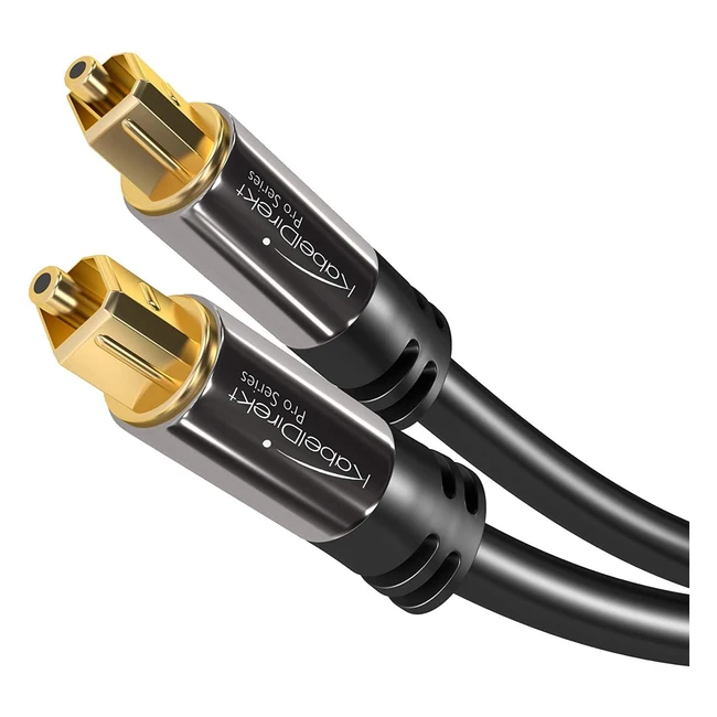 KabelDirekt Toslinkkabel 3m - Optisches Audiokabel für Soundbar, Stereoanlage, Heimkino - #1 Qualität