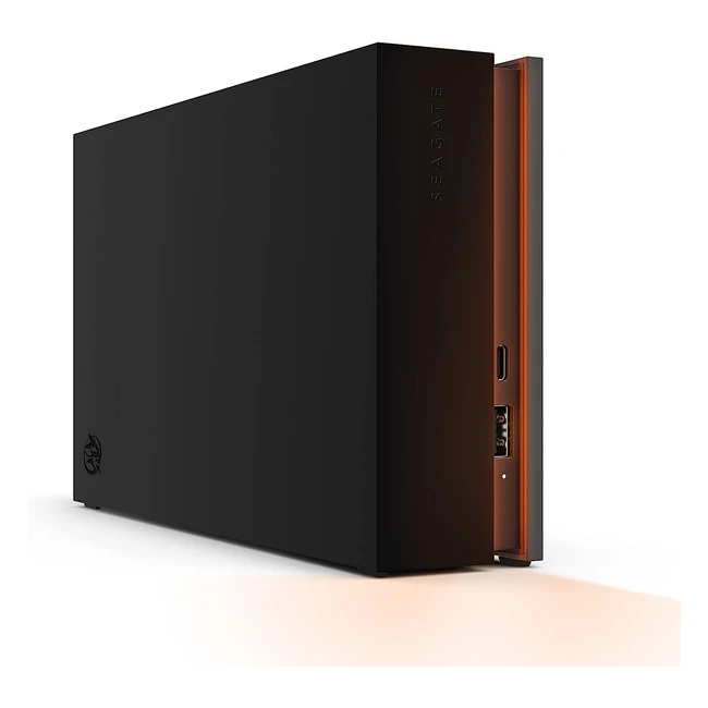 Seagate FireCuda Gaming Hub 8TB External Hard Drive - USB 3.2, RGB LED Lighting, Dual Front-Facing USB - STKK8000400