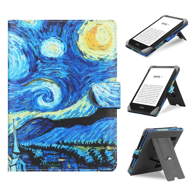 Funda Universal Hoyixi para Kindle, Kobo, Pocketbook y Sony - Estuche Noche Estrellada