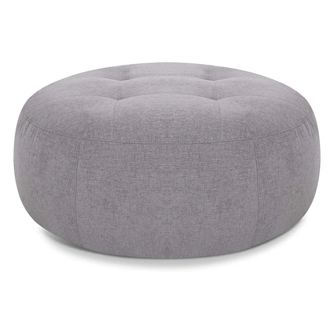 Cavadore XXL-Rundhocker Fenja - Polsterhocker frs Wohnzimmer - Gro - 104 x 4