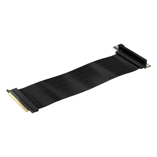 Corsair Premium PCI 40 x16 Verlängerungskabel 300mm EMI-geschirmt 90 weiblicher PCIe-Anschluss kompatibel mit PCIe 30 Systemen Schwarz
