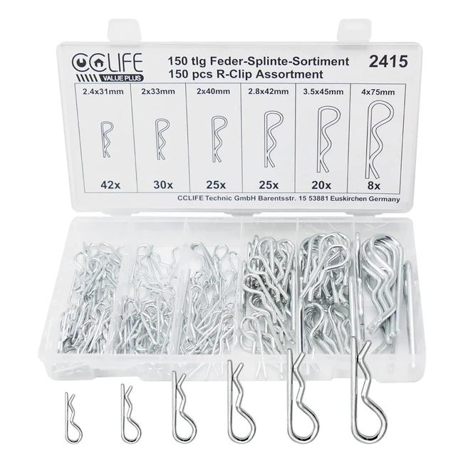 Jeu de Goupilles Fendues en Acier Inoxydable - 150 pièces - Résistant et Facile à Utiliser