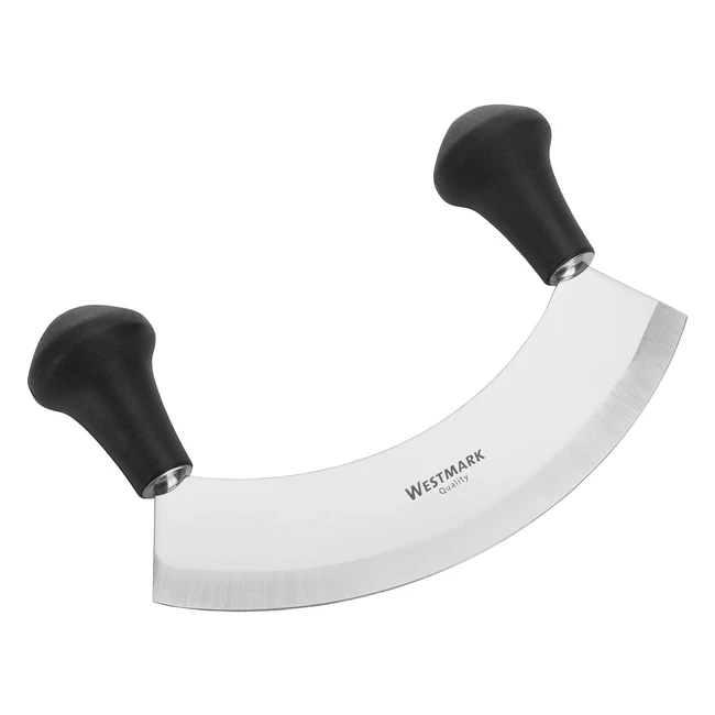 Westmark Wiegemesser und Pizzaschneider Rostfreier Edelstahl Silberschwarz 12