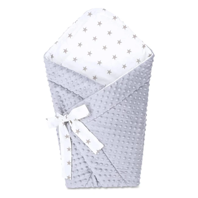 Couverture bébé Totsy Baby 80x80 cm - Coton avec Minky Gris