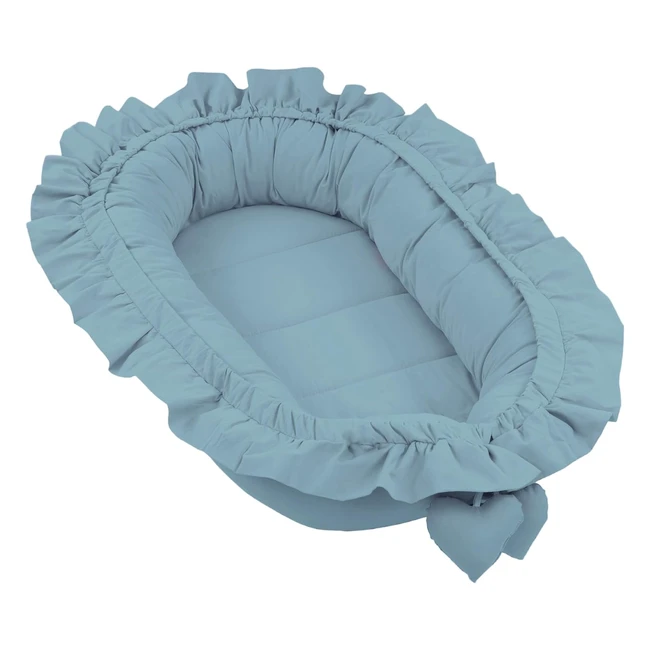 Réducteur de lit bébé 90x50, cale bébé pour lit, cocoon en coton sauge