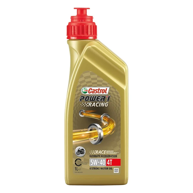 Castrol Power1 Racing 4T 5W40 1 Liter - Hochleistungs-Motorenöl mit Race Derived Technology