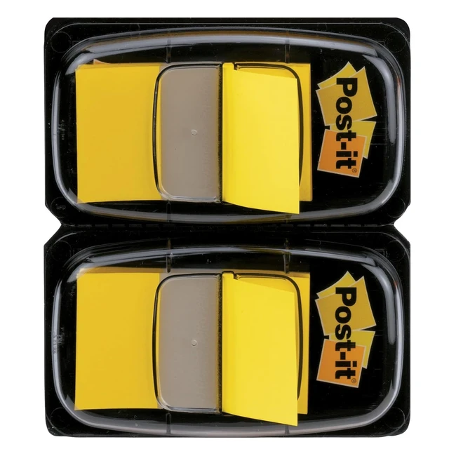 Post-it Index Flags - Medium Yellow - 2 Dispensers - 254mm x 432mm - 100 Flags -