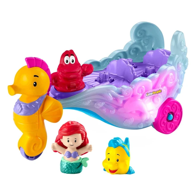 Carroza de Ariel Fisher-Price Little People - Juguete de Arrastre con Luces y Sonidos - Para Bebés 1 Año