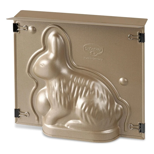 Moule Gateau Lapin Dr Oetker 1870 - Moule 3D en Acier Dor 215 x 19 x 6 cm