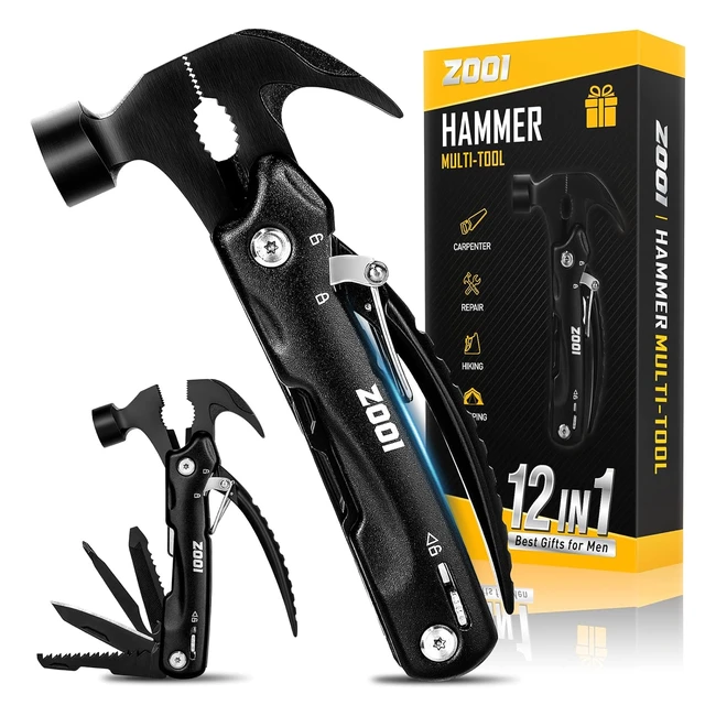 Zooi 12-in-1 Multi Tool - Gifts for Men, DIY Tools & Gadgets, Camping Accessories
