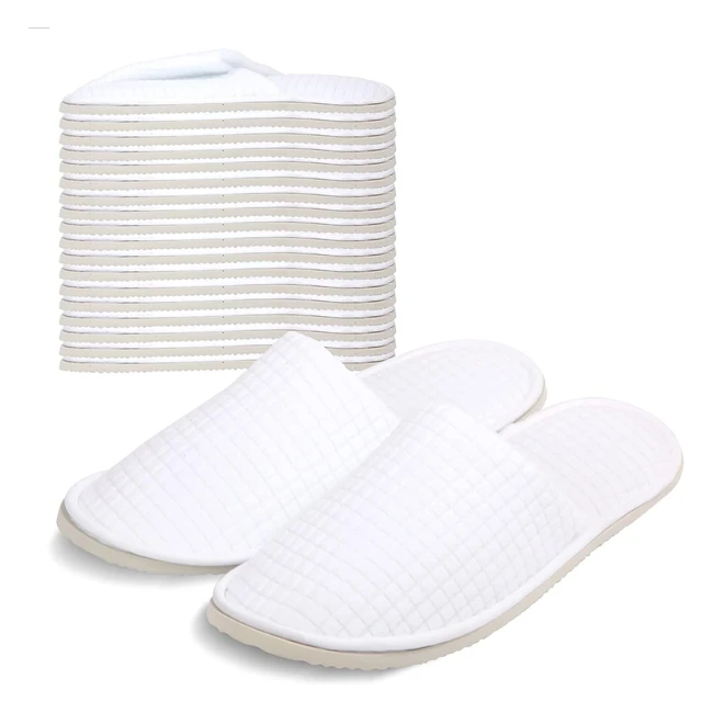 10 Paia Ciabatte Ospiti Antiscivolo in Cotone - Anmerl
