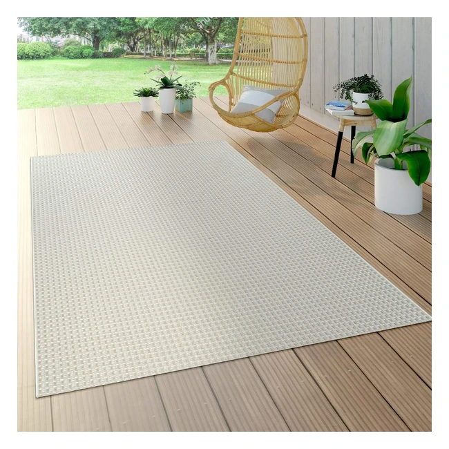 Tapis intérieur/extérieur Paco Home - Moderne - 120x170 cm - Blanc