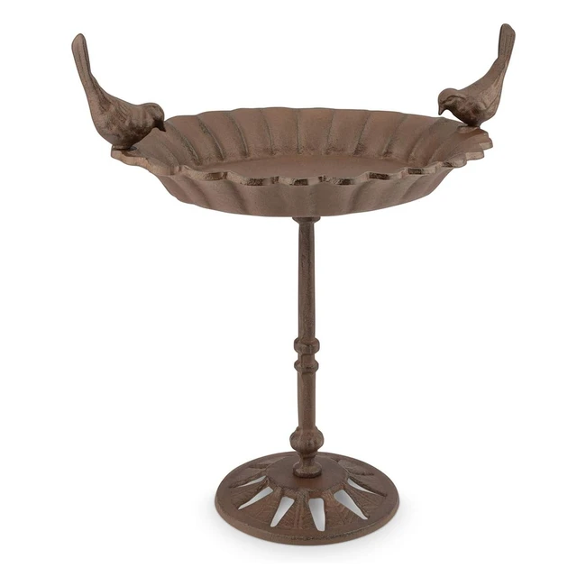 Vasca Uccelli su Piedistallo - Grande Abbeveratoio e Mangiatoia per Uccelli - Resistente al Gelo - Uso Esterno