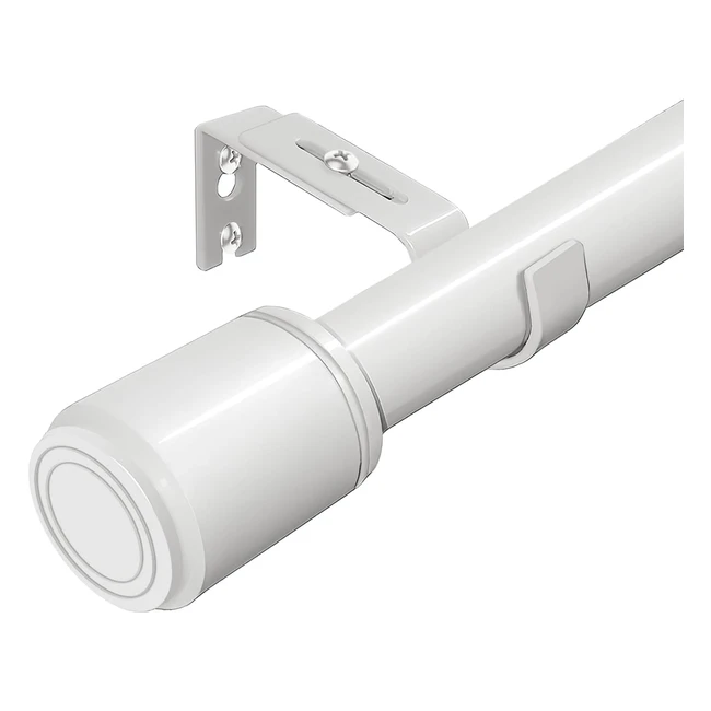 Extendable Curtain Rod for Eyelet Curtains - 180260cm - White