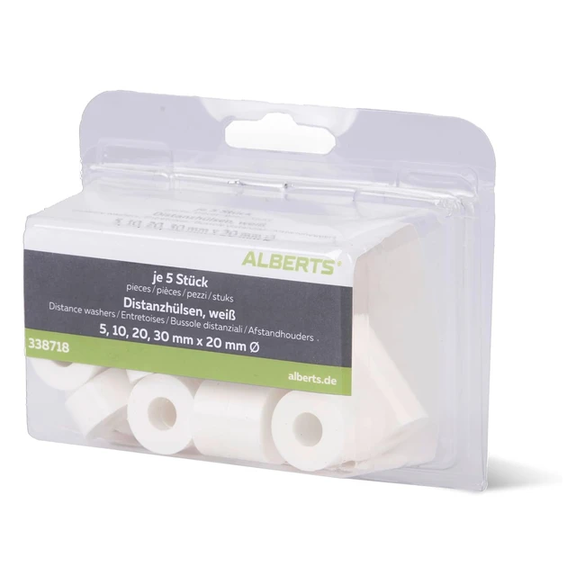 Manguito de Ajuste Plstico Blanco - Juego de 20 - 4 Tamaos