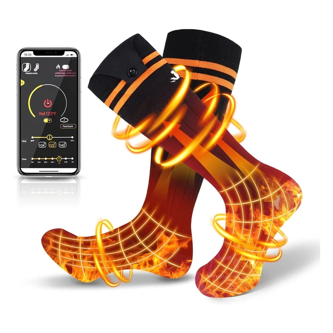 Calcetines Calefactables 2023 - Recargables 5000mAh - Hasta 65°C - Senderismo, Esquí, Patinaje, Ciclismo, Motocicleta