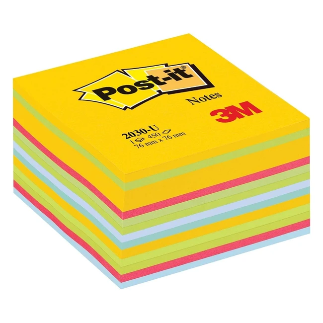 Post-it Notes Cube Pad Neon Colours 76x76mm 400 Sheets - Buy Now