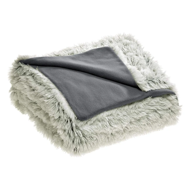 Celinatex Shetland Linge de Lit Réversible Polaire Hiver 135x200 cm Crème Gris