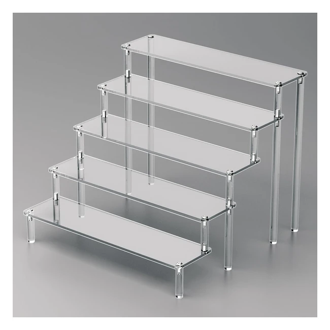 Soporte de Exhibición de Acrílico Transparente - Coolzon - 5 Niveles - Organizador para Cosméticos y Coleccionables