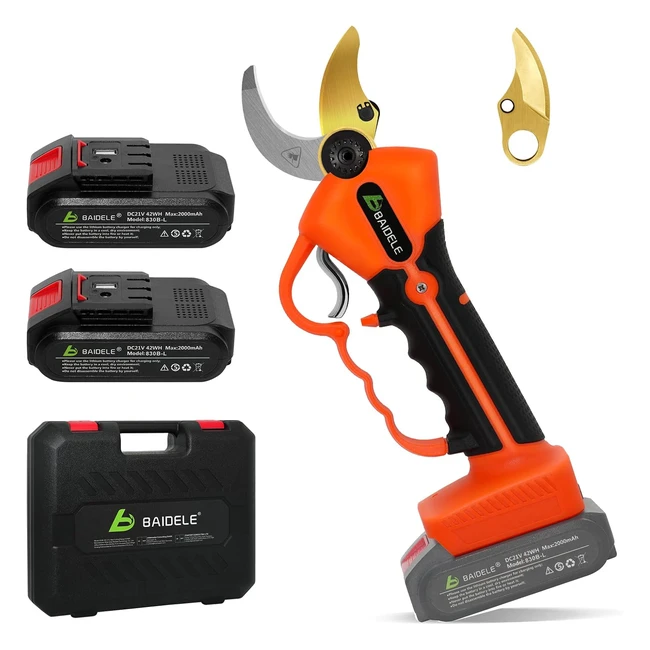 Tijeras de Podar Eléctricas 35mm 21V - Batería de Litio 20Ah - 68 Horas de Trabajo