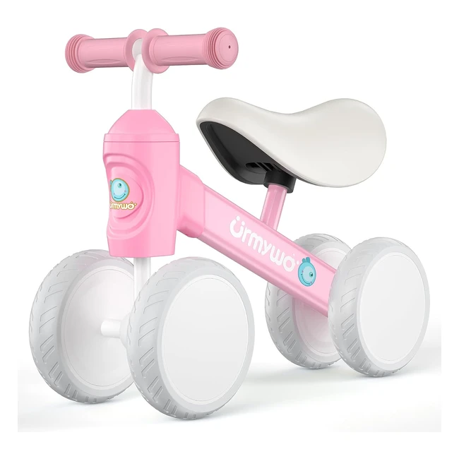 Draisienne bébé 1-2 ans - Jouet enfant pour bb - Vélo sans pédales - Vélo bb - 4 roues silencieuses - Garçons et filles - Cadeau anniversaire noel