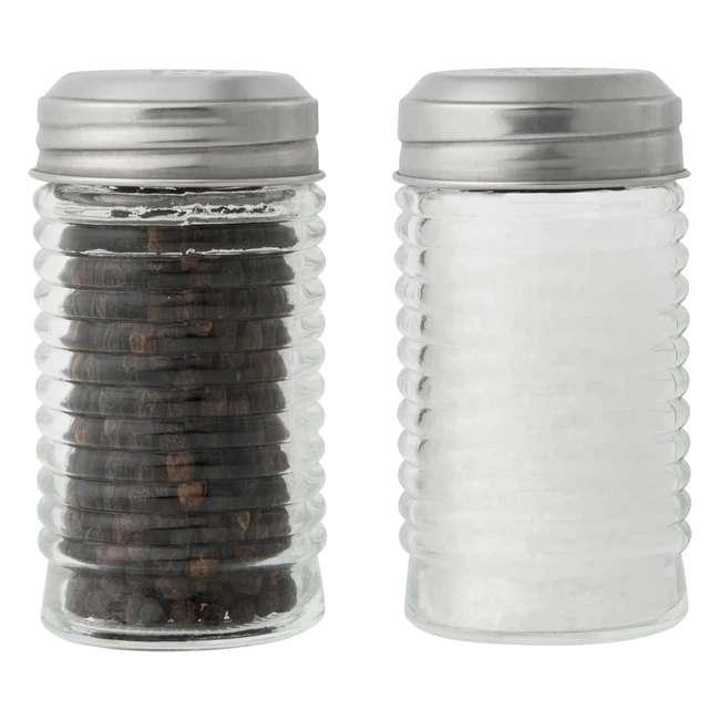 Salter 751 CLXR Glass Salt  Pepper Shakers - Beehive Style Seasoning Pots
