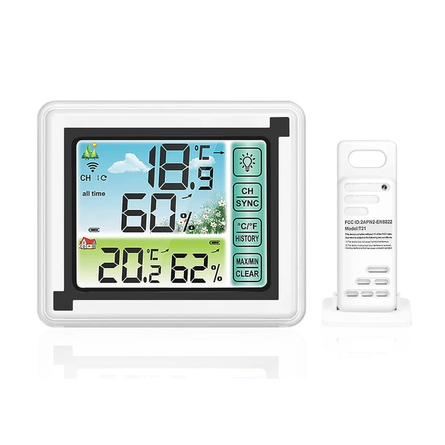 Estación Meteorológica Inalámbrica Maozhbo con Sensor Exterior - Termómetro Higrómetro Digital