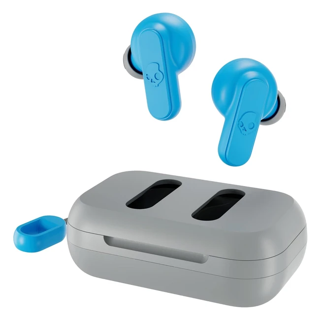 Écouteurs intra-auriculaires sans fil Skullcandy Dime 2 - Autonomie 12h - Microphone - Gris/Bleu