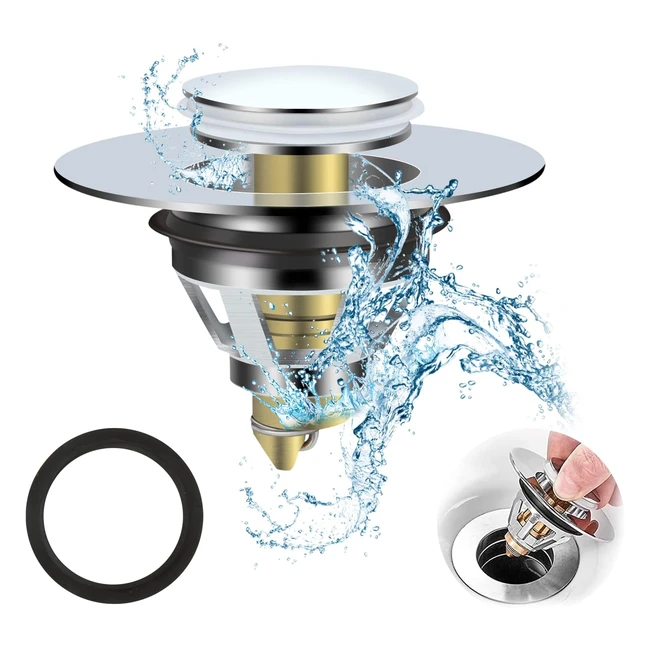 Bouchon d'évier universel de remplacement argenté - Référence: Aselected - Facile à utiliser, haute qualité