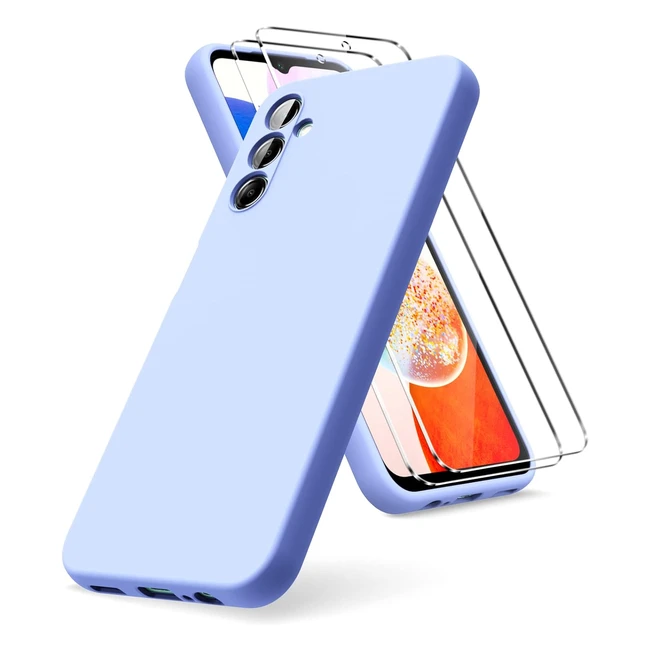 Cover Vansdon per Samsung Galaxy A14 4G5G - Protezione in Vetro Temperato - Custodia Antiurto - Viola