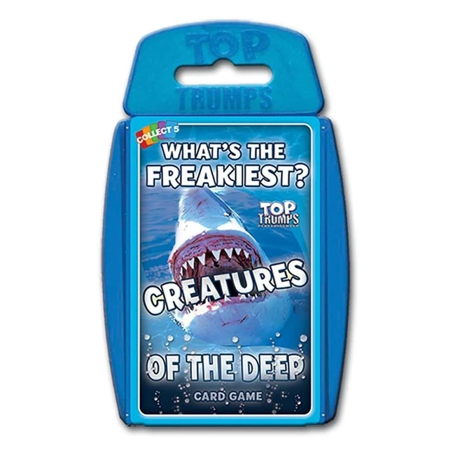 Top Trumps Creatures of the Deep Card Game - Learn Facts - Blue Blubber Jellyfish, Octopus, Penguins - Gift for Boys and Girls