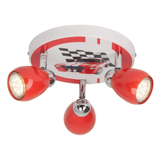 Lampe Racing LED Spot Rondell 3flg RougeBlancNoir - conomique et Durable