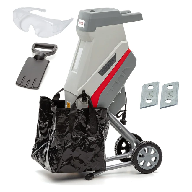 Broyeur de vgtaux lectrique IKRA IMH 2500 - Lunettes de scurit incluse