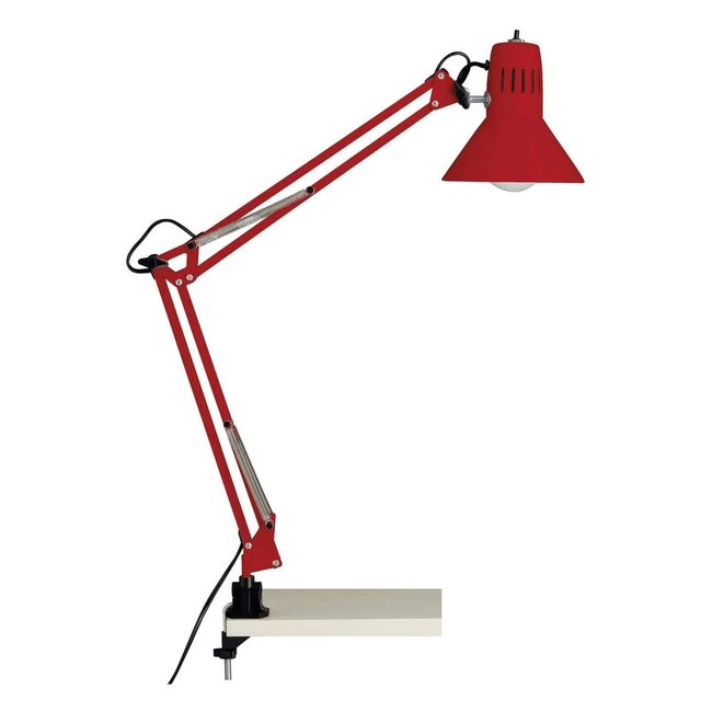 Lampada a Clip Rossa Hobby - A60 E27 40W - Testa Orientabile - Pressostato