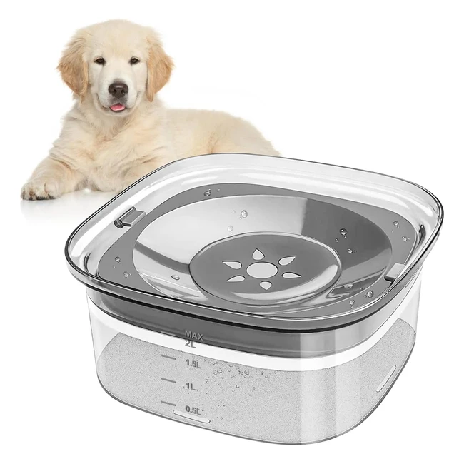 Gamelle anti-claboussure 2L pour chien et chat - Anti-renversement - Réf. ABC123 - Conception étanche et antidérapante