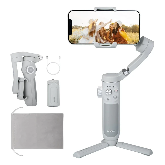 Estabilizador Smartphone FeiyuTech VB4SE - Estabilizador 3 Ejes - Compatible con iPhone y Android - Portátil y Plegable