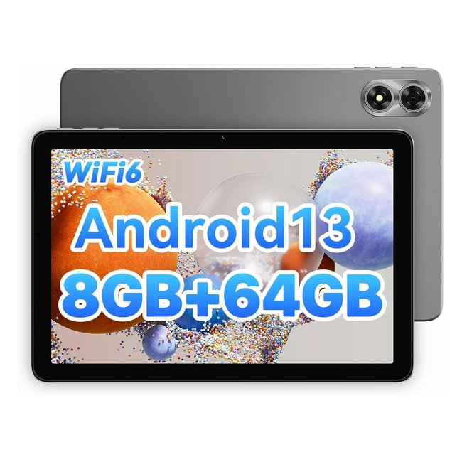 Tablette Umidigi G1 Tab 101 pouces Android 13 - 8Go RAM/4Go/4Go - 64Go ROM - TF 1To - Quad Core RK3562 - Batterie 6000mAh - Appareil photo 8MP - BT5.0 - Wifi 6 - Gris