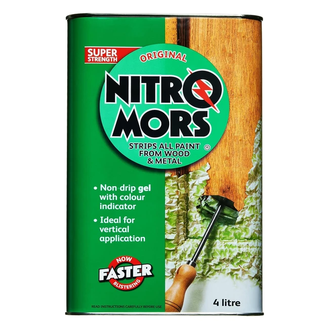 Nitromors Original Paint Stripper & Remover 4L | Fast Acting Gel Formula