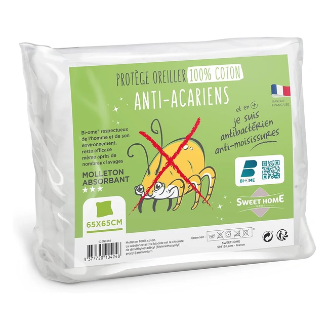 Protector de Almohada Anticaros 50x70 cm - Suave y Cmodo - Lavable a Mquina