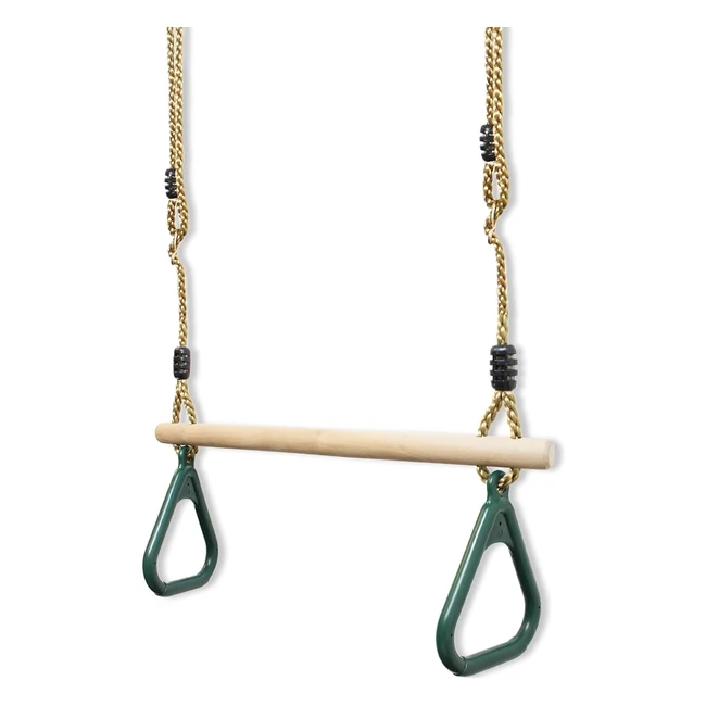 Trapezio in legno Leogreen per bambini, verde, 159 cm, materiale plastica PP PE