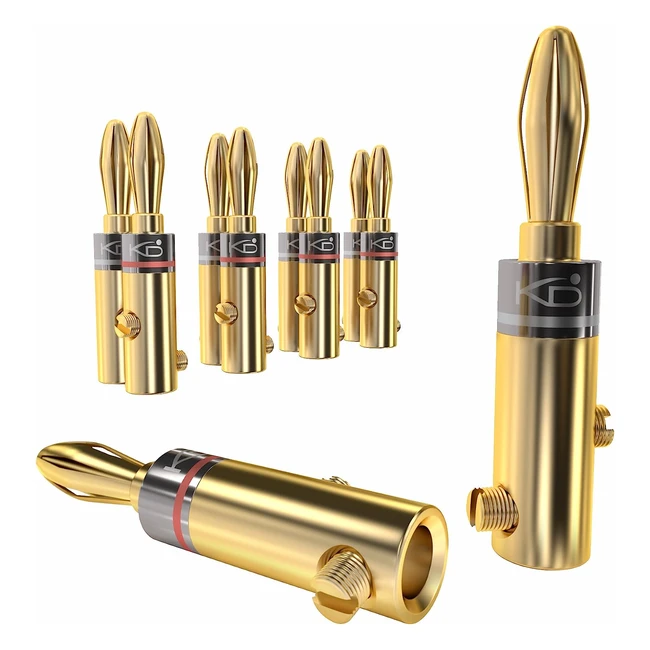 KabelDirekt Bananenstecker - 5 Paare flexibler Anschluss fr Lautsprecherkabel