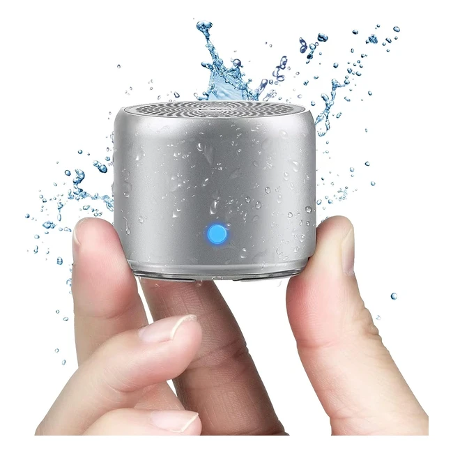 EWA A106 Pro IP67 Waterproof Bluetooth Wireless Mini Speaker - 12H Playtime - Small but Loud - Portable for Car Bike Outdoors - Silver