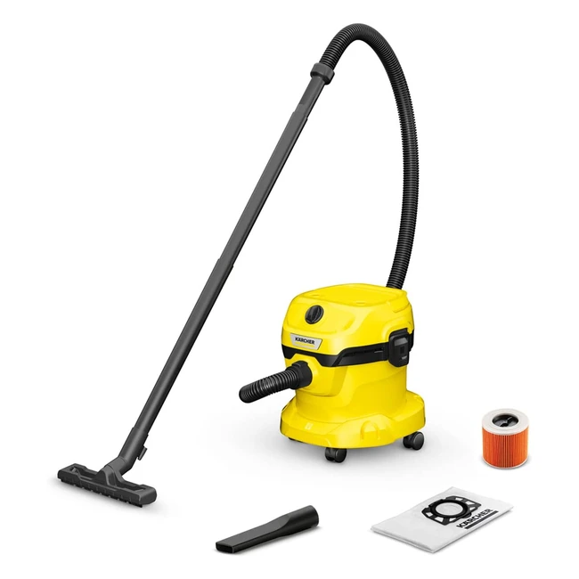 Krcher WD 2 Plus Wet Dry Vacuum Cleaner - Powerful Suction Blowing Function -